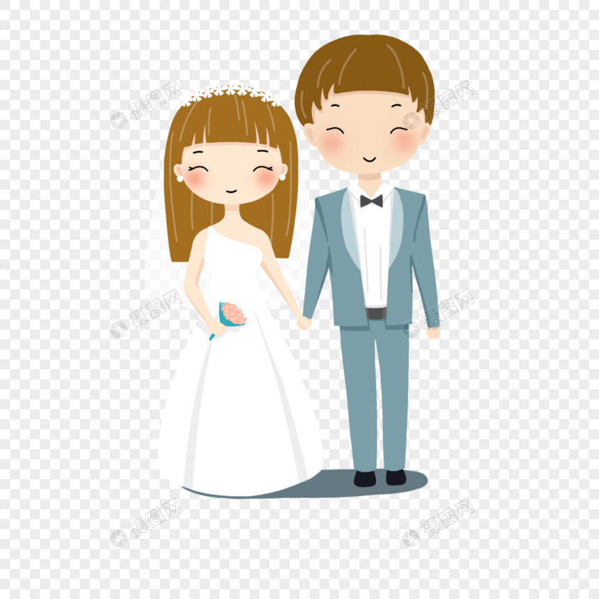 婚礼双人西装婚纱图片
