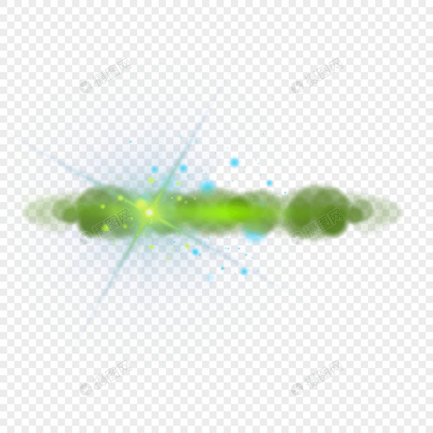 绿色长条十字光影抽象光效图片