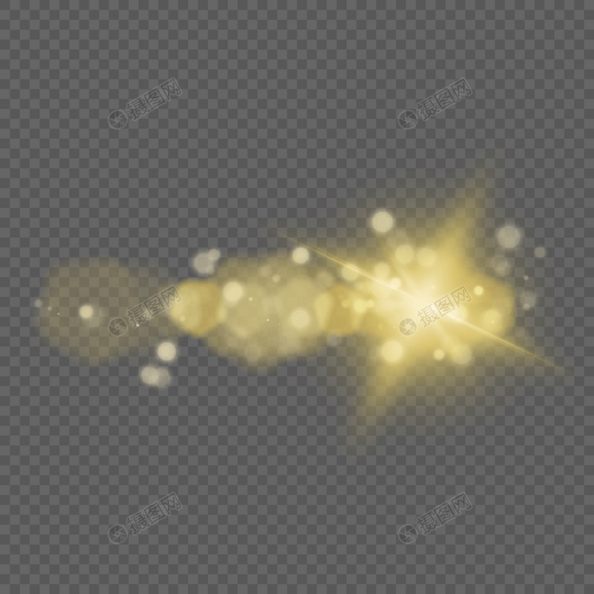 金黄散射光晕抽象光效图片