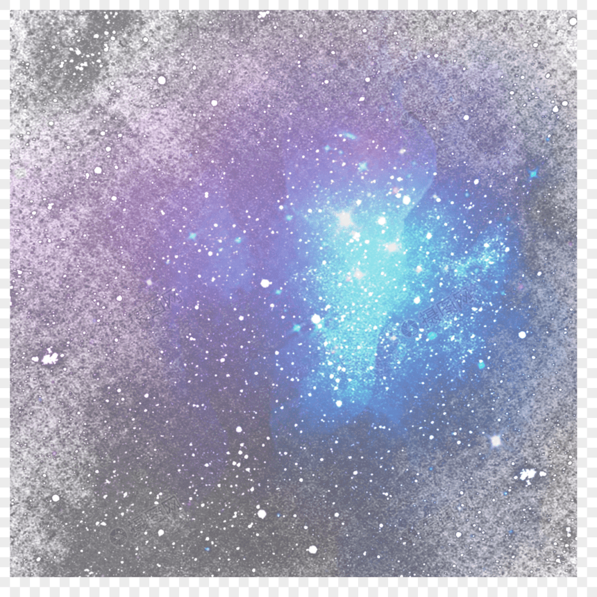 蓝色梦幻的银河星空图片