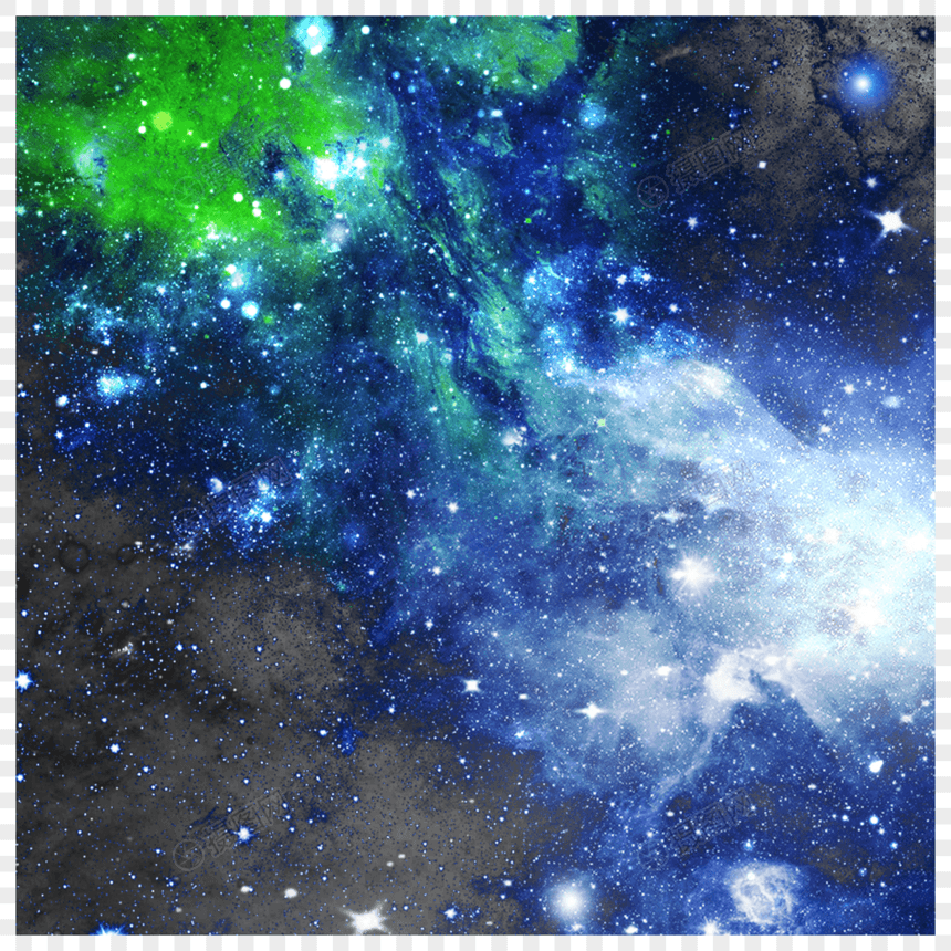 蓝色夜空中梦幻的银河图片