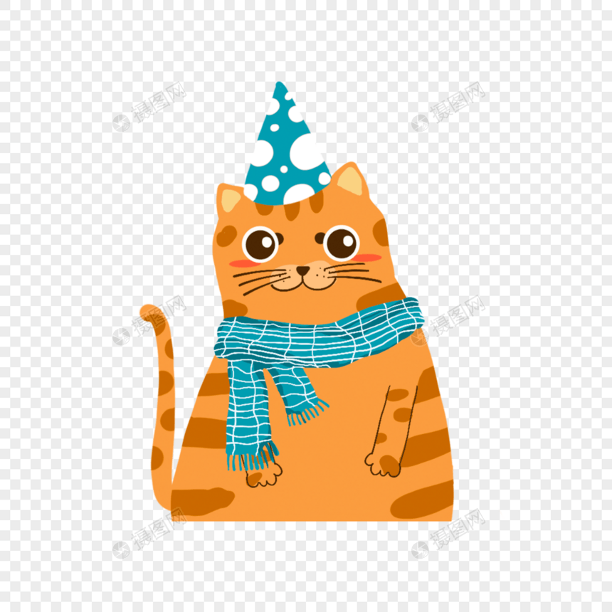 可爱橘猫生日快乐图片