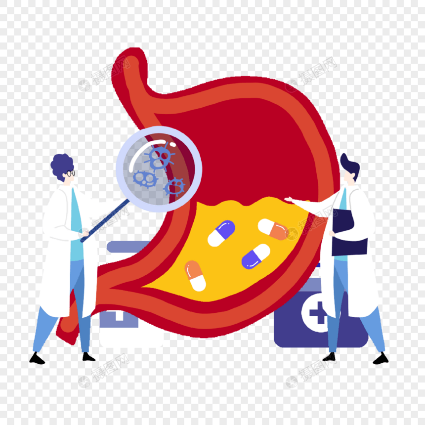胃肠健康检查医疗扁平放大镜图片