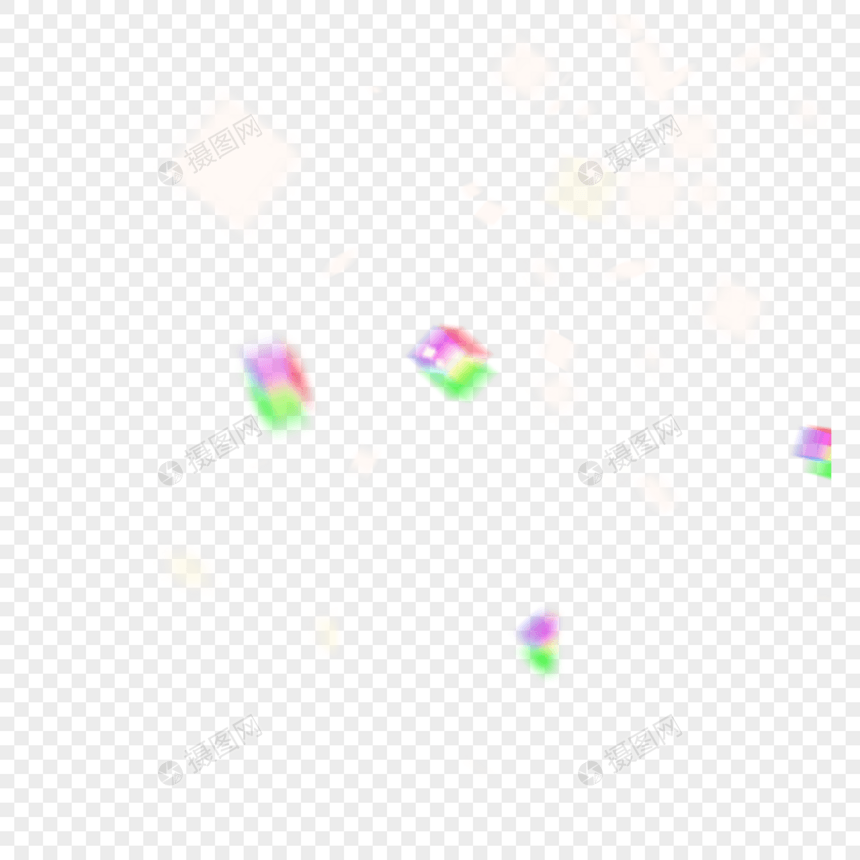 光效分散飘洒水晶钻石的彩虹折射图片