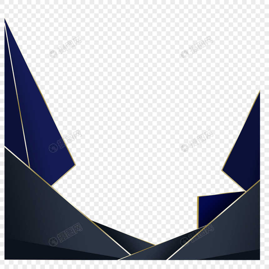 三角形组合商务边框图片