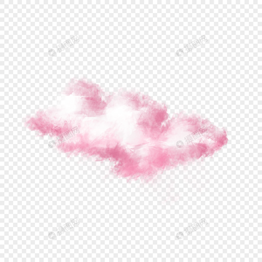 天空粉红色云朵写实风格图片
