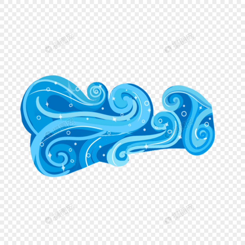 抽象蓝色水彩液体水溅图片