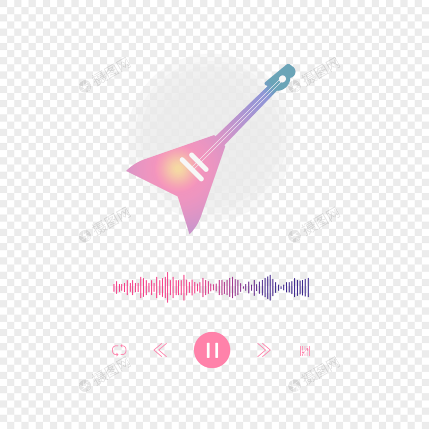 音乐播放器电吉他图标图片