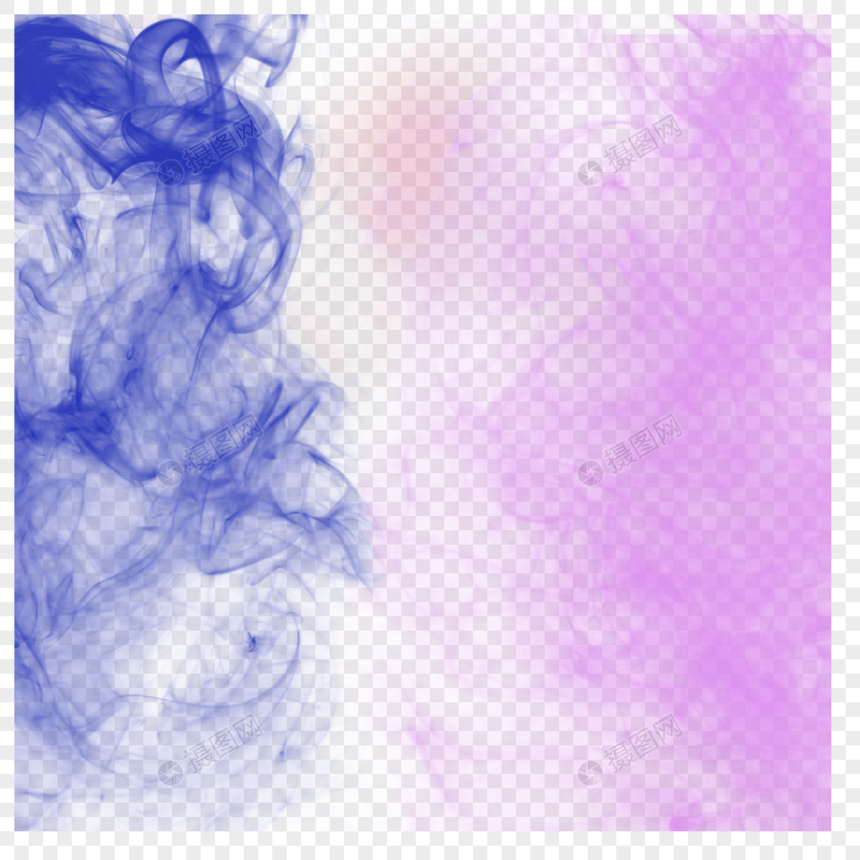 蓝色粉色抽象烟雾边框图片