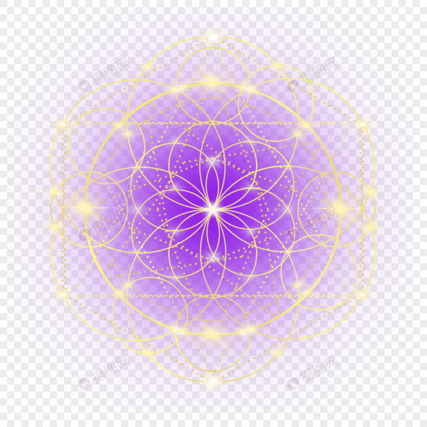 抽象风格彩色几何神秘学图案紫色图片