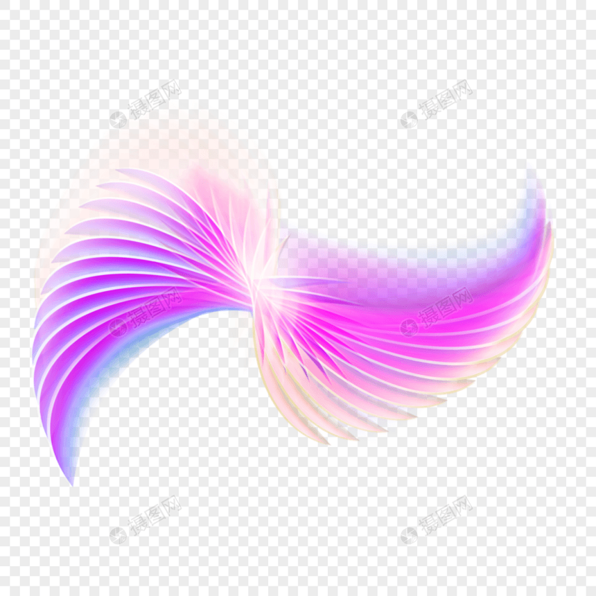 紫色抽象波浪光效图片