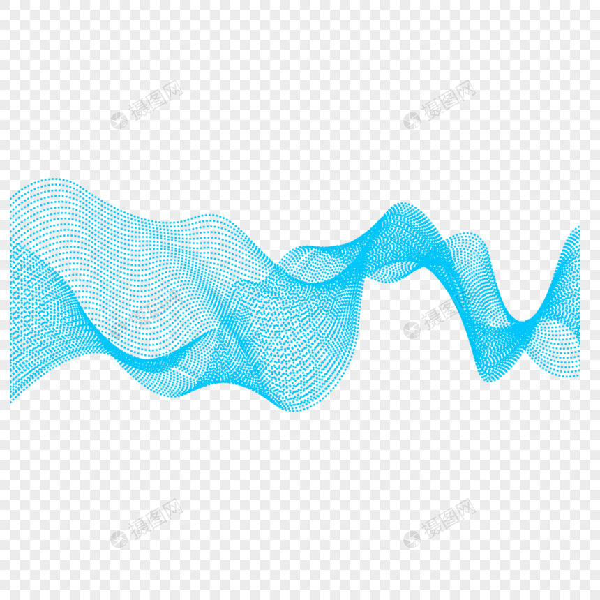 量子科技抽象淡蓝色波动线条图片