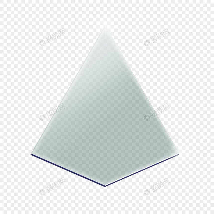 菱形锥形透明玻璃图片