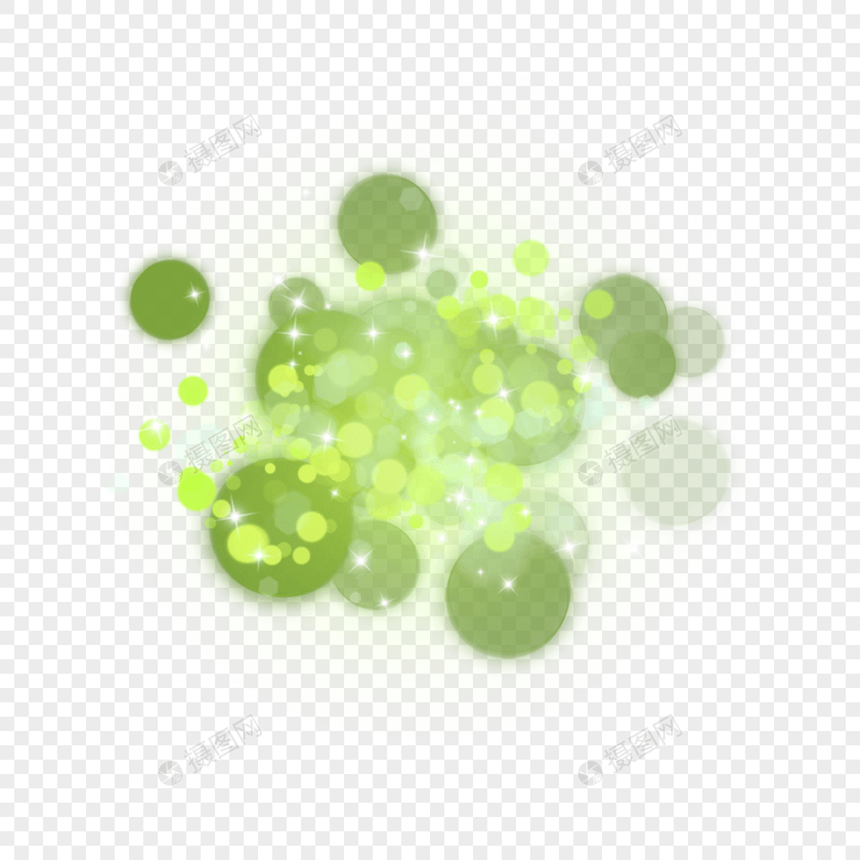 深绿色模糊圆球抽象光效图片
