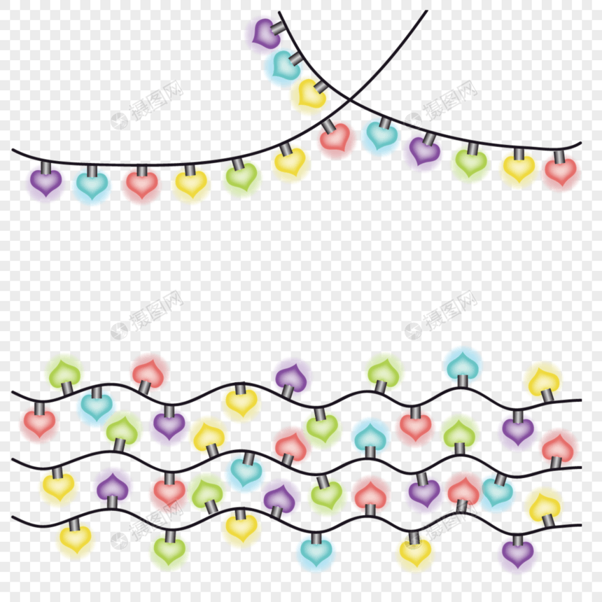 led灯串设计素材图片