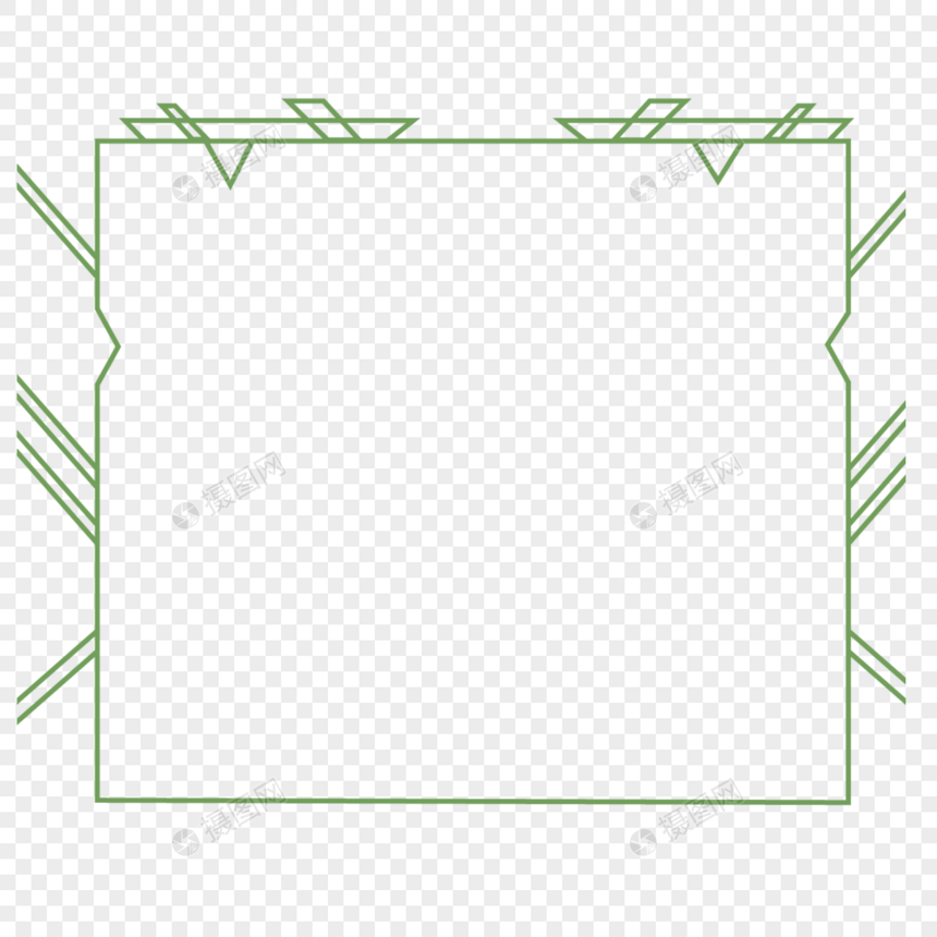 绿色科幻框架边框纹理图片