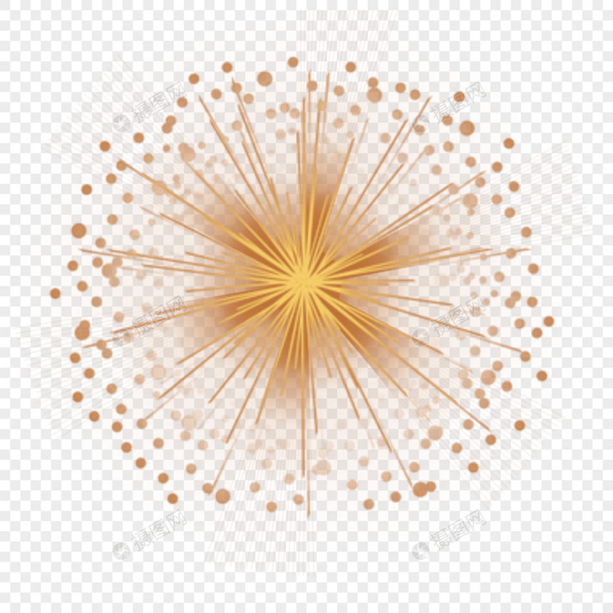 黄色粒子爆炸效果光线图片