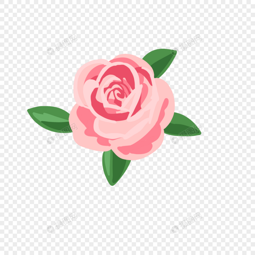 粉红人节玫瑰花剪贴画图片