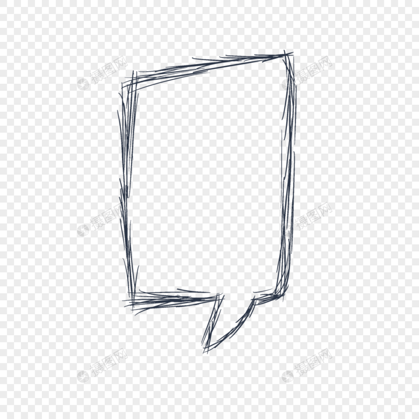 长方形断线文本对话框图片