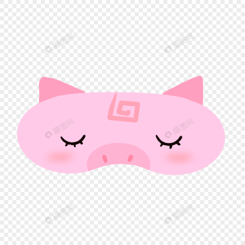 可爱动物睡眠眼罩卡通小粉猪图片