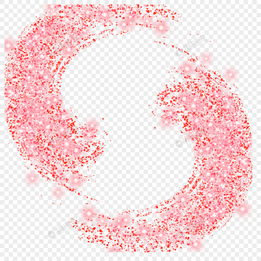 光点粒子涂鸦金粉光效边框图片