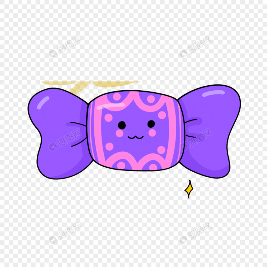 紫色糖果卡通生日剪贴画图片