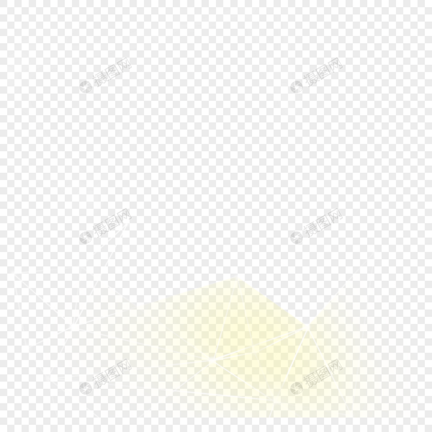 淡黄光效几何边框图片