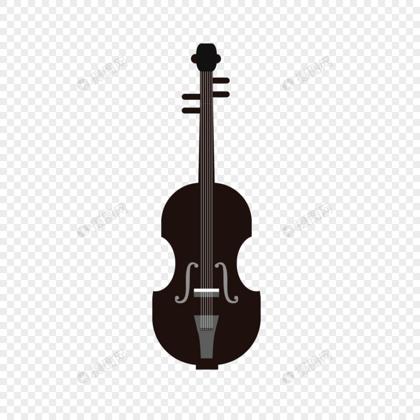 线稿音乐器材黑色大提琴图片