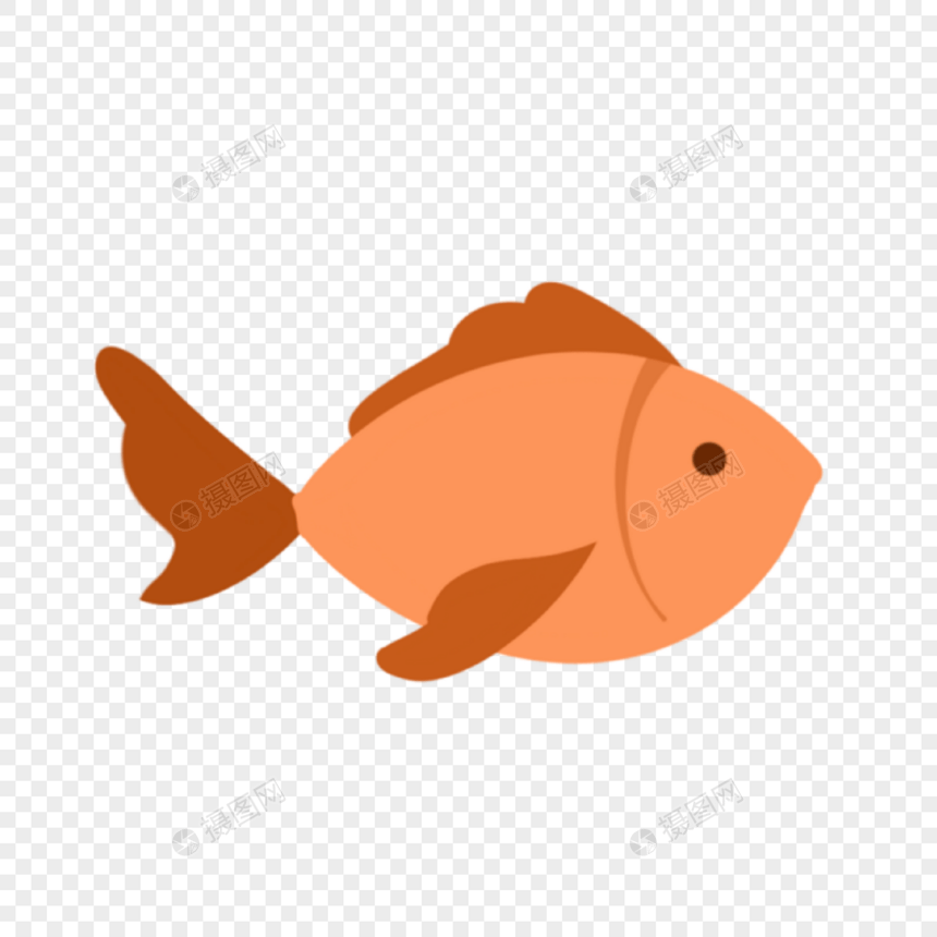 波斯新年棕色卡通鱼图片