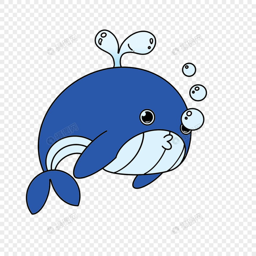 可爱鲸鱼大海生物蓝色海洋海底图片