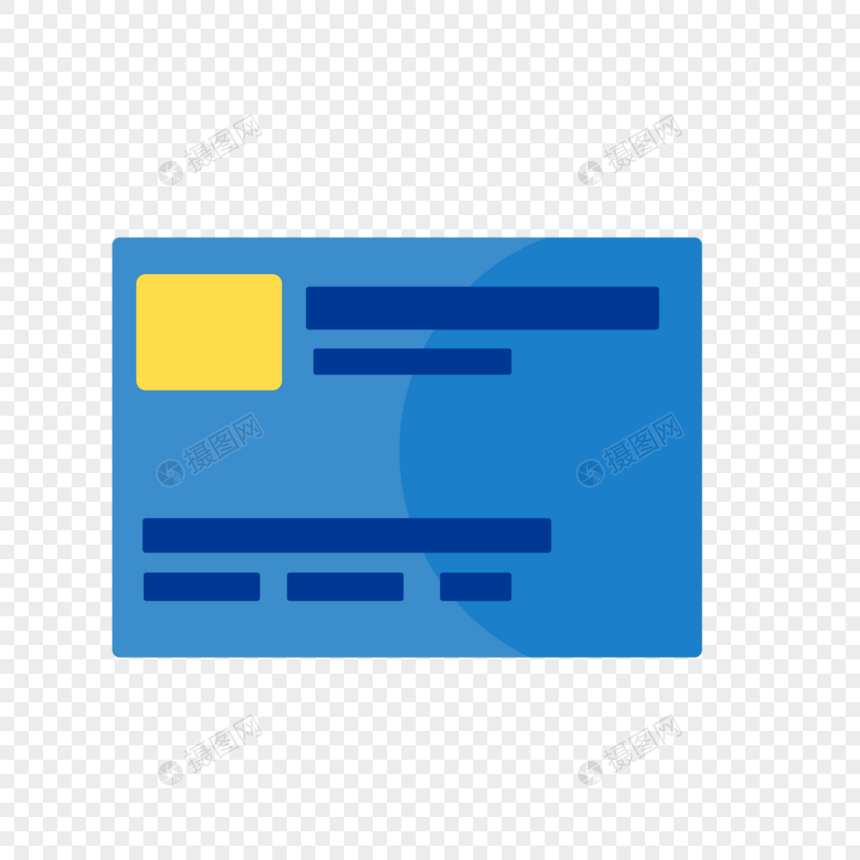 创意税收图案蓝色信用卡图片