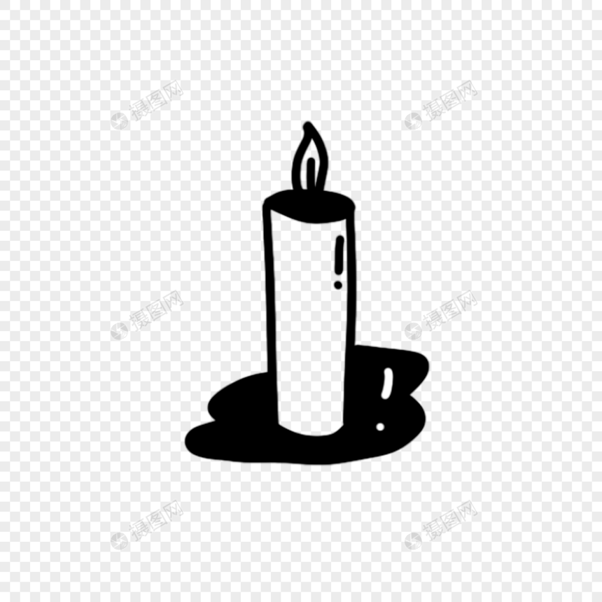 黑白线条蜡烛图片