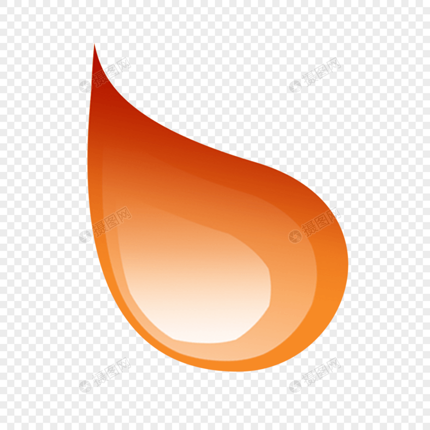 橙色平面水滴图片