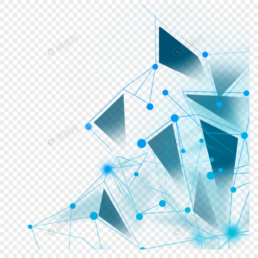 三角形渐变线条科技商务边框图片