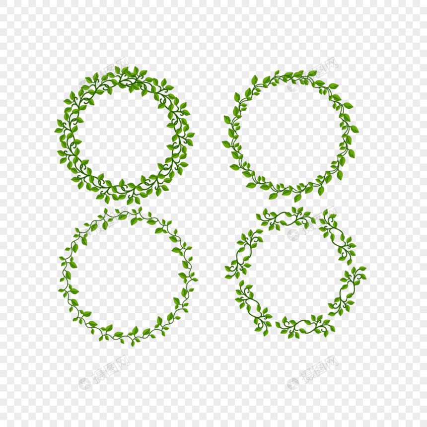 绿叶装饰圈图片