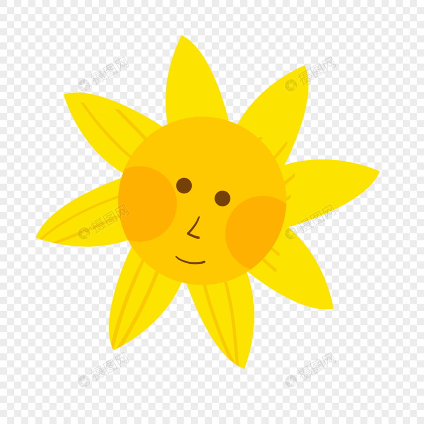 谢肉节卡通向日葵似的太阳图片