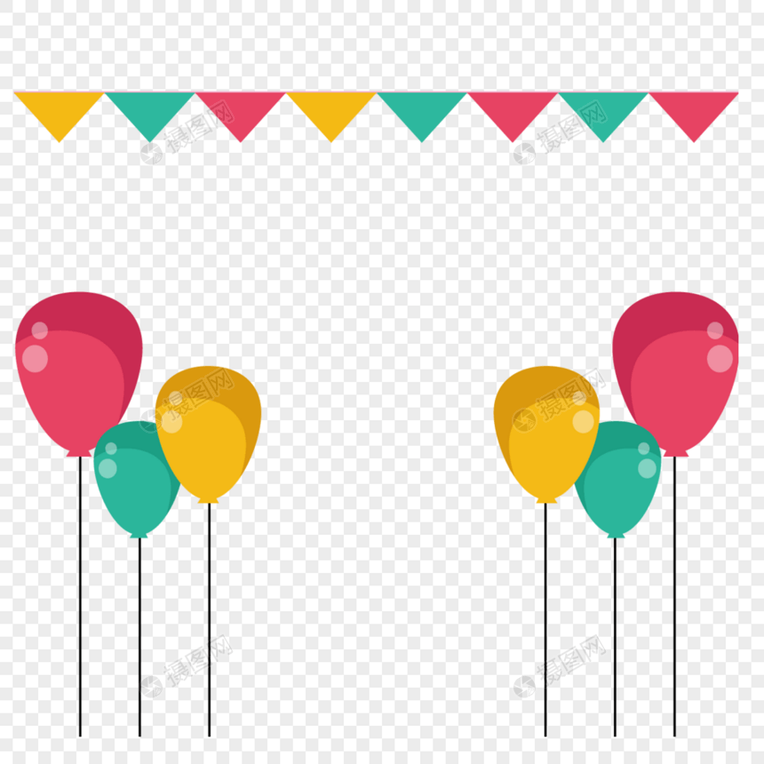 彩色气球横梁架图片