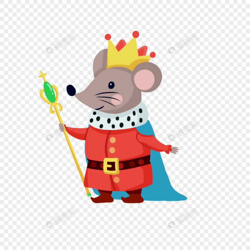 老鼠国王胡桃夹子动物卡通风格图片