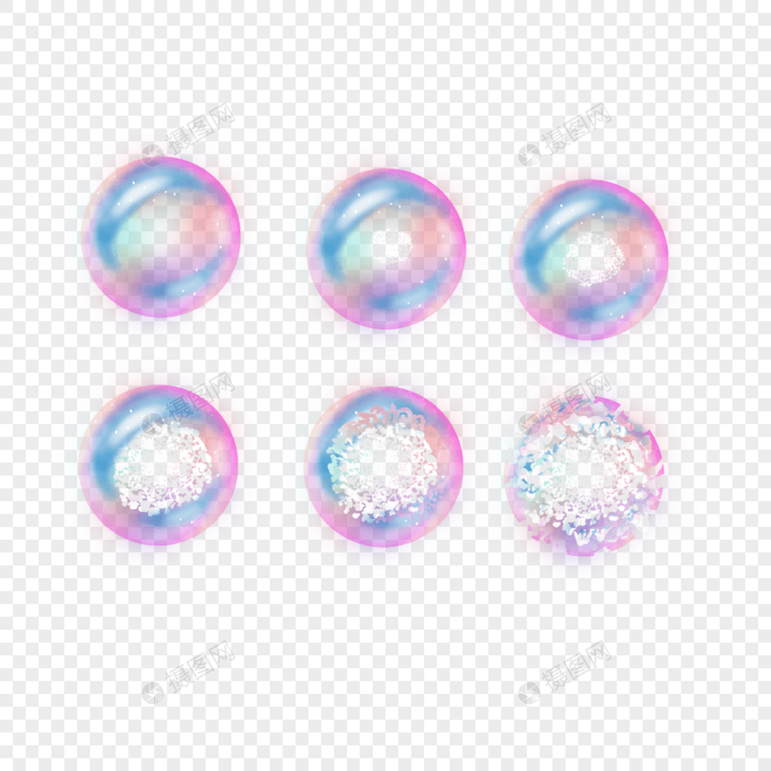 气泡炸裂彩色创意简约图案图片