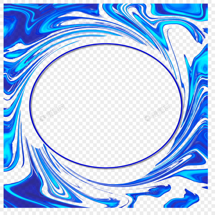 几何蓝色抽象现代流体商务边框图片