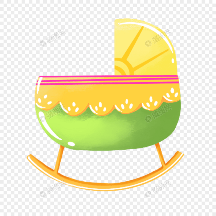 菠萝摇篮车可爱卡通组图图片