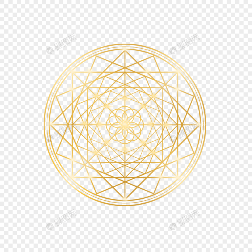 神秘曼陀罗线条圆环图案图片