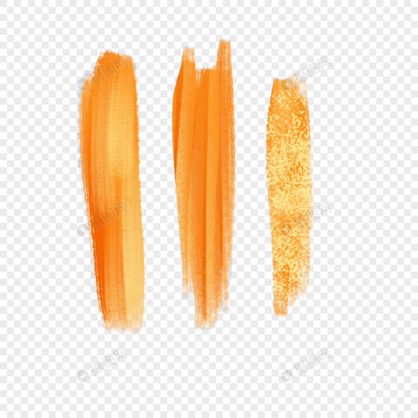 橙色水彩渐层渐变纹理笔画笔触组合图片