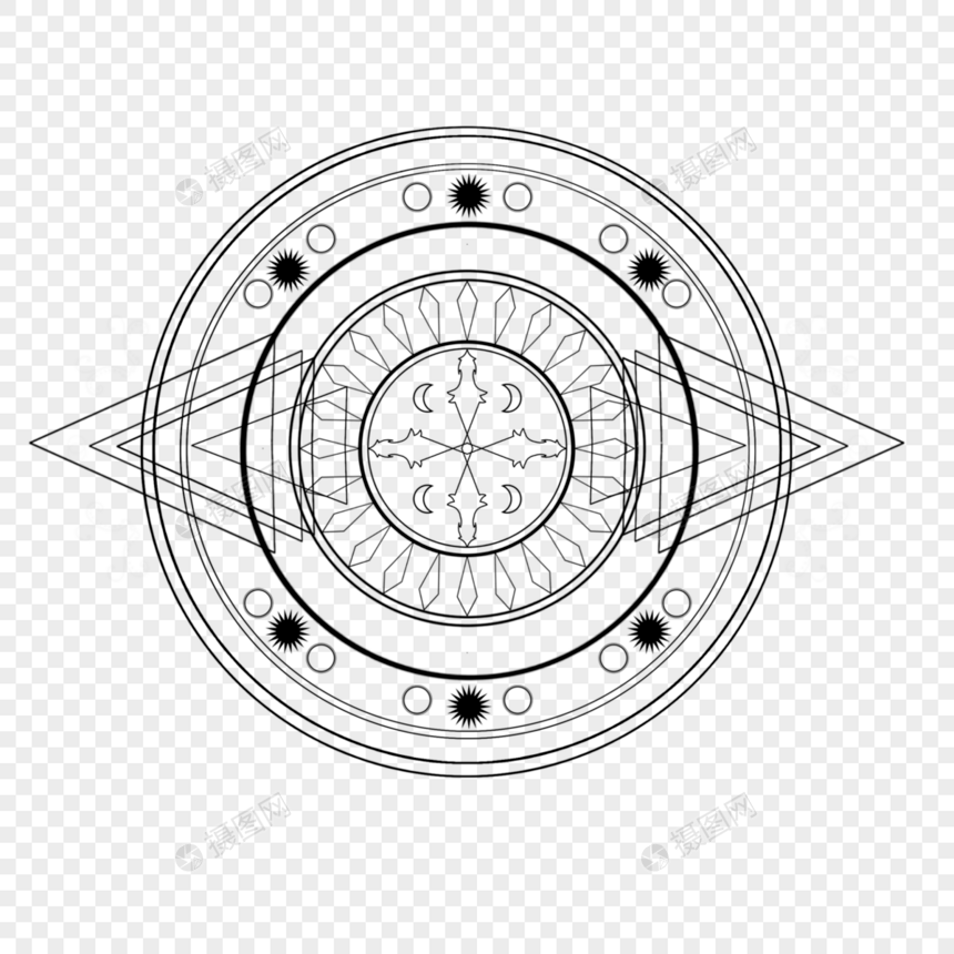 圆形神秘图案装饰图片