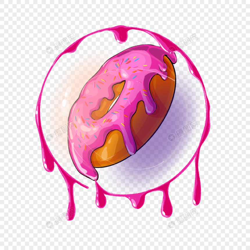 粉色甜甜圈甜点甜品食物星球图片