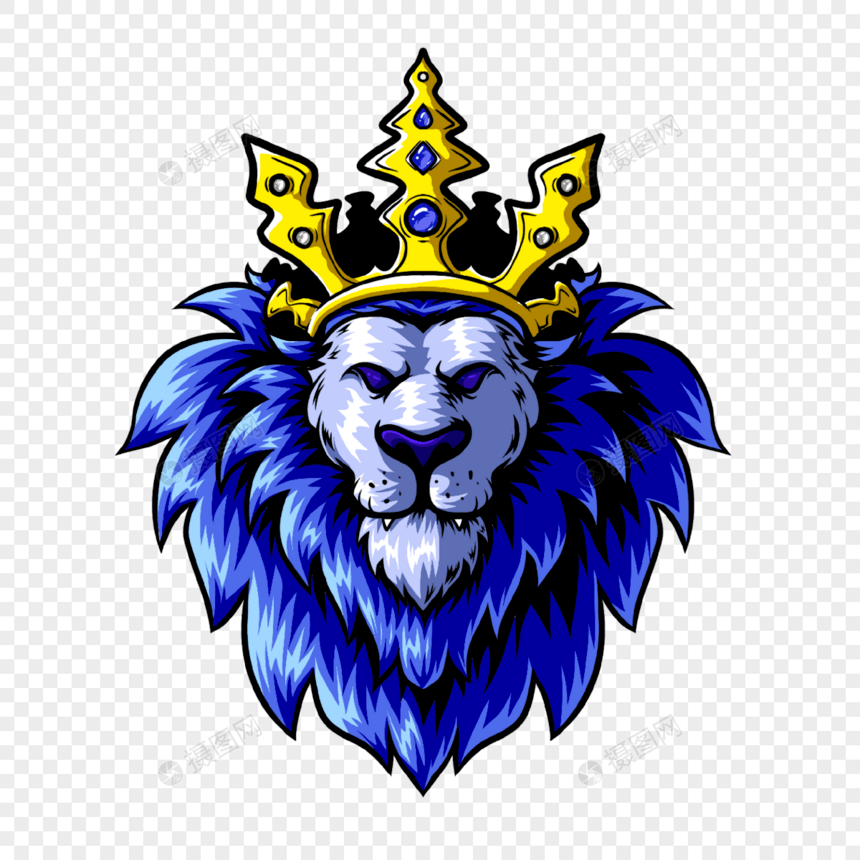戴皇冠的狮子图片