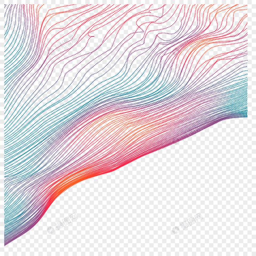 抽象撞色几何网状彩色线条图片