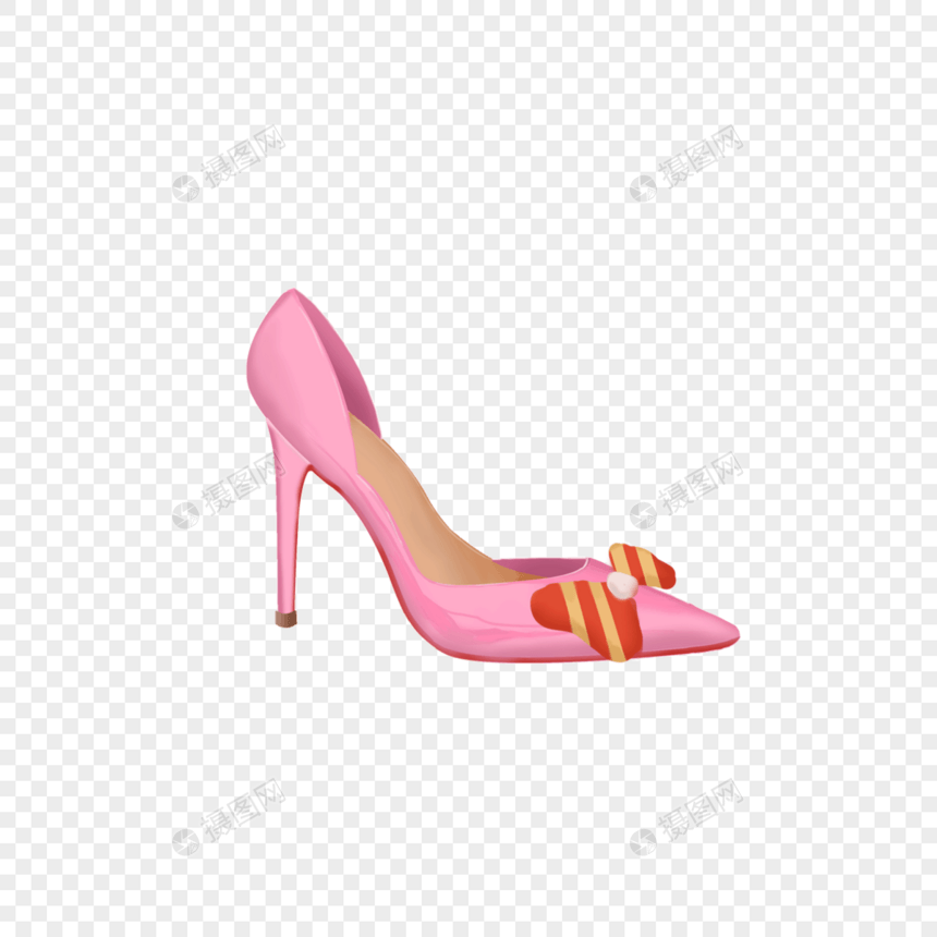 粉色高跟鞋图片