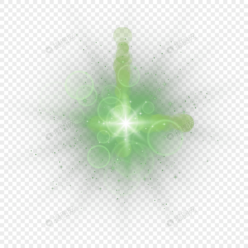 抽象光效绿色爆闪十字图片