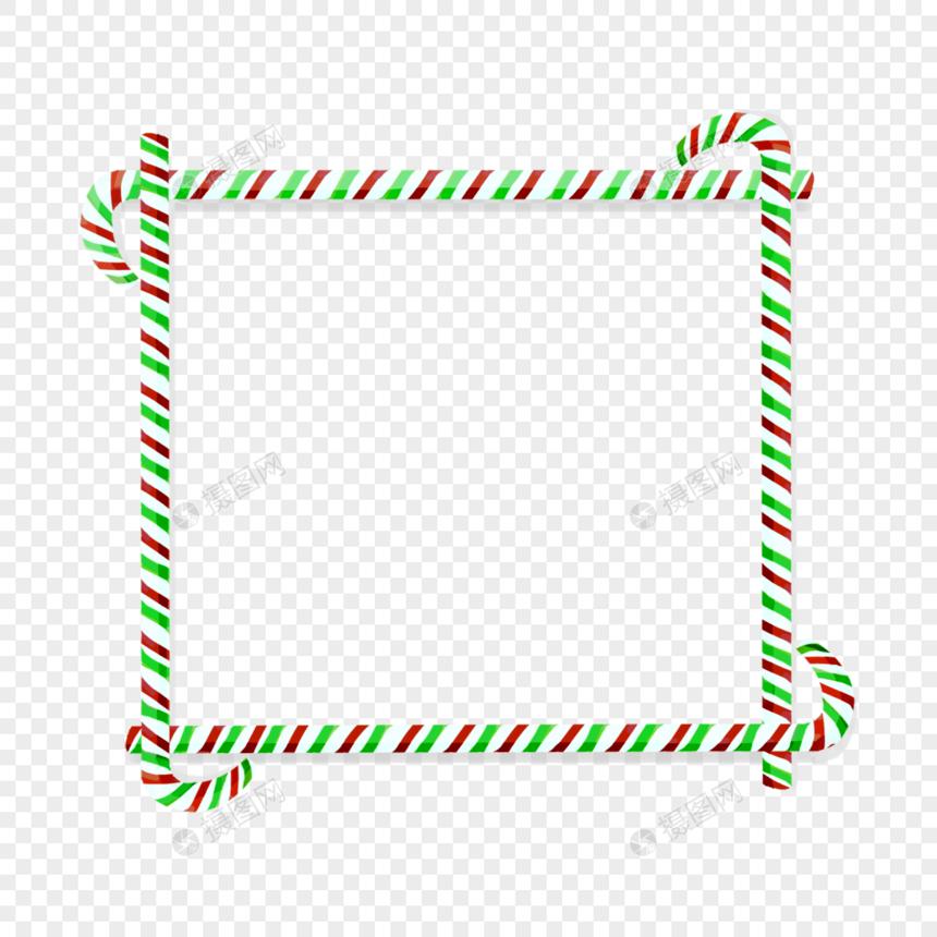 拐杖糖边框圣诞节糖果图片